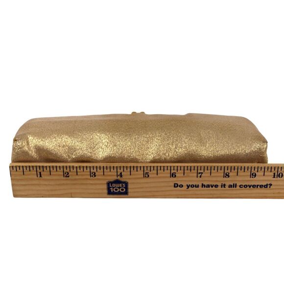 VINTAGE After Five GOLD BROCADE FRAME CHAIN HANDLE SATCHEL HANDBAG CLUTCH PURSE - Picture 10 of 12